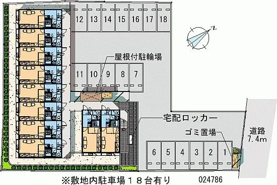 ★手数料０円★古河市東牛谷　月極駐車場（LP）